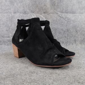 Very G Shoes Womens 7 Ankle Boot Fashion Sylvanna Faux Suede Cutout Open Toe Zip